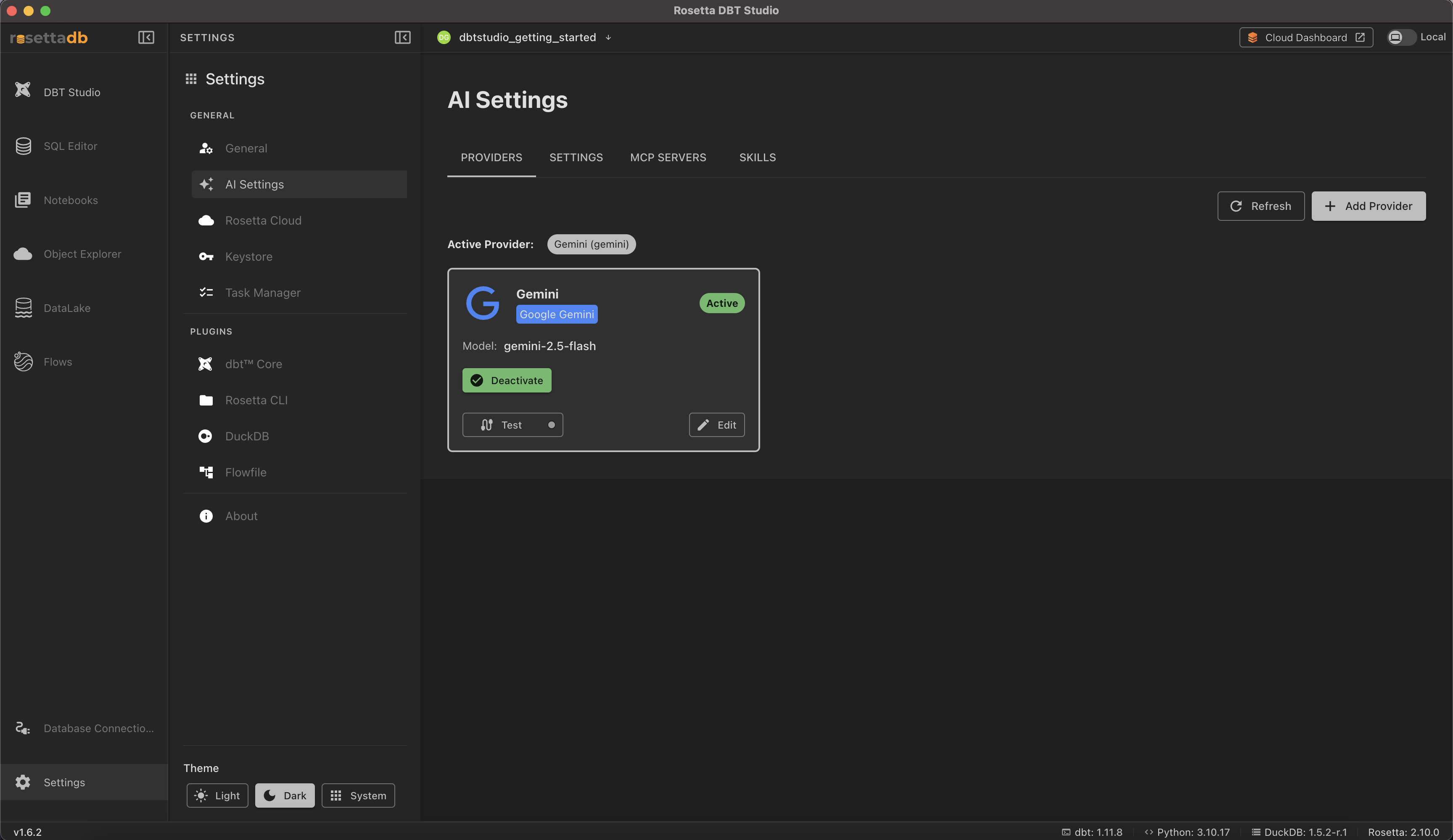 AI settings