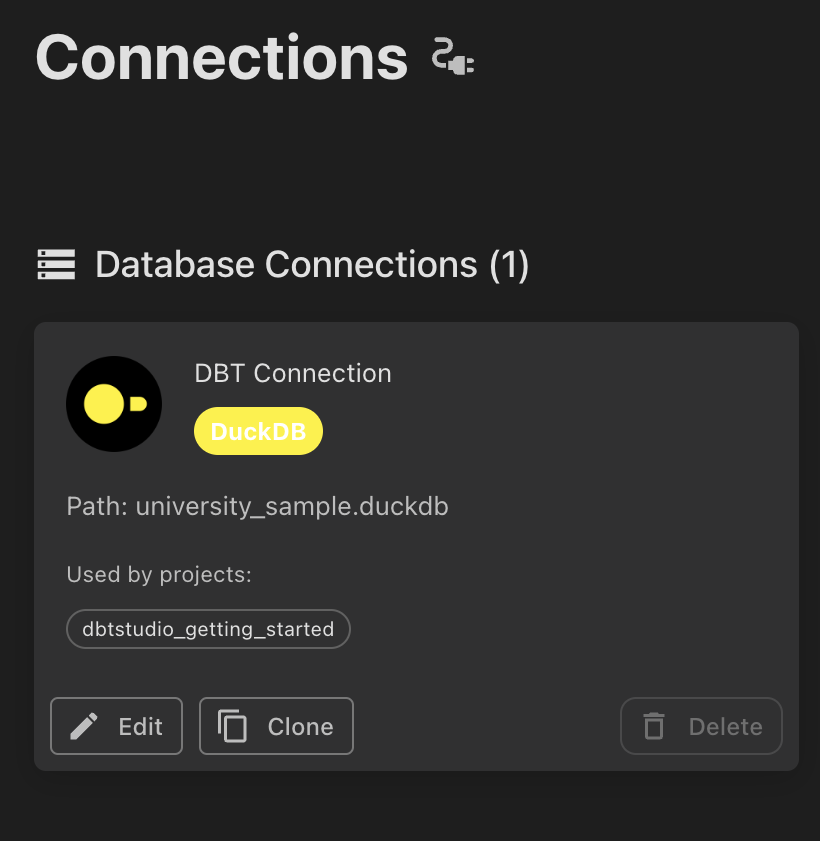 Connection card
