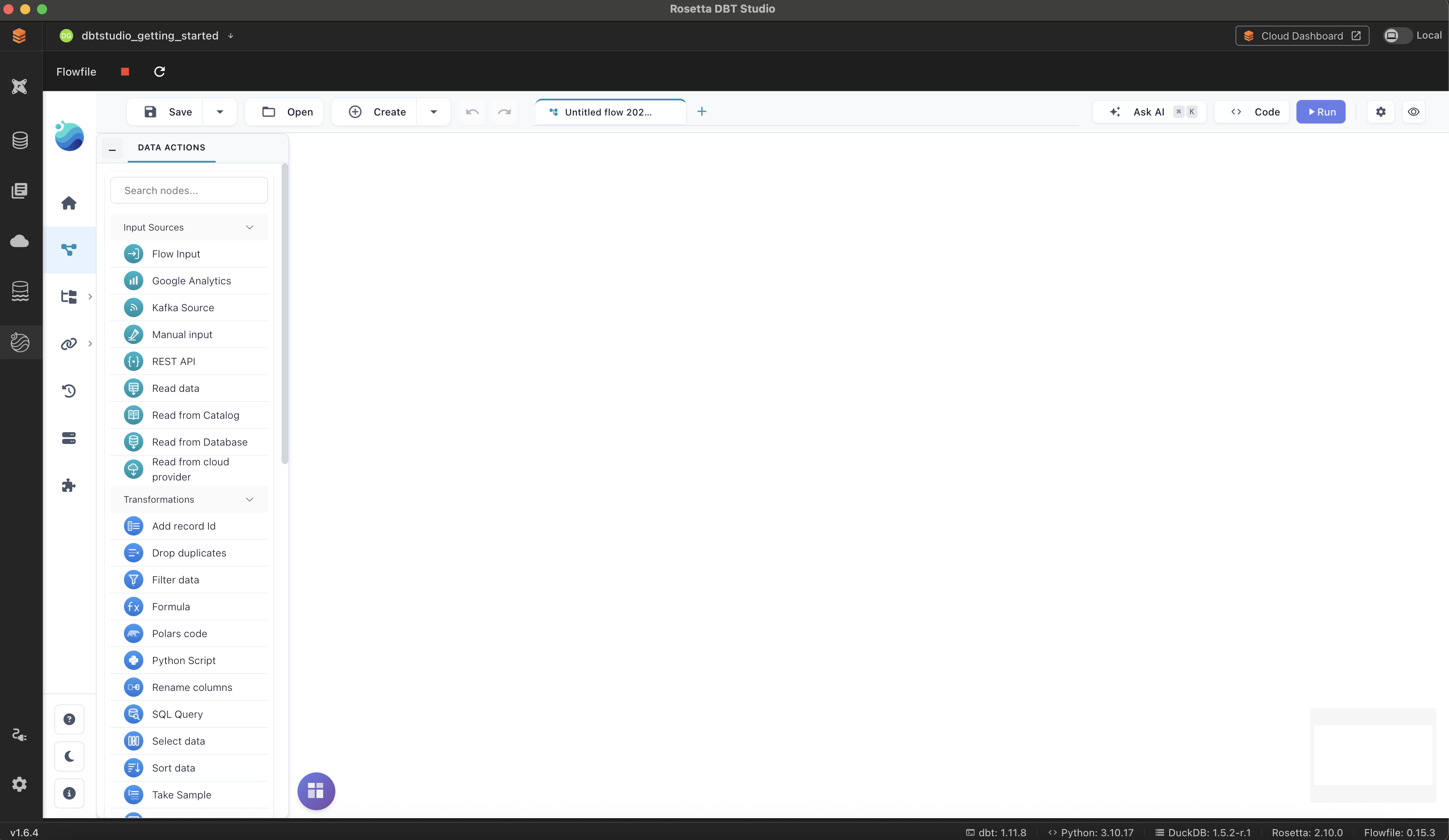 Flow canvas