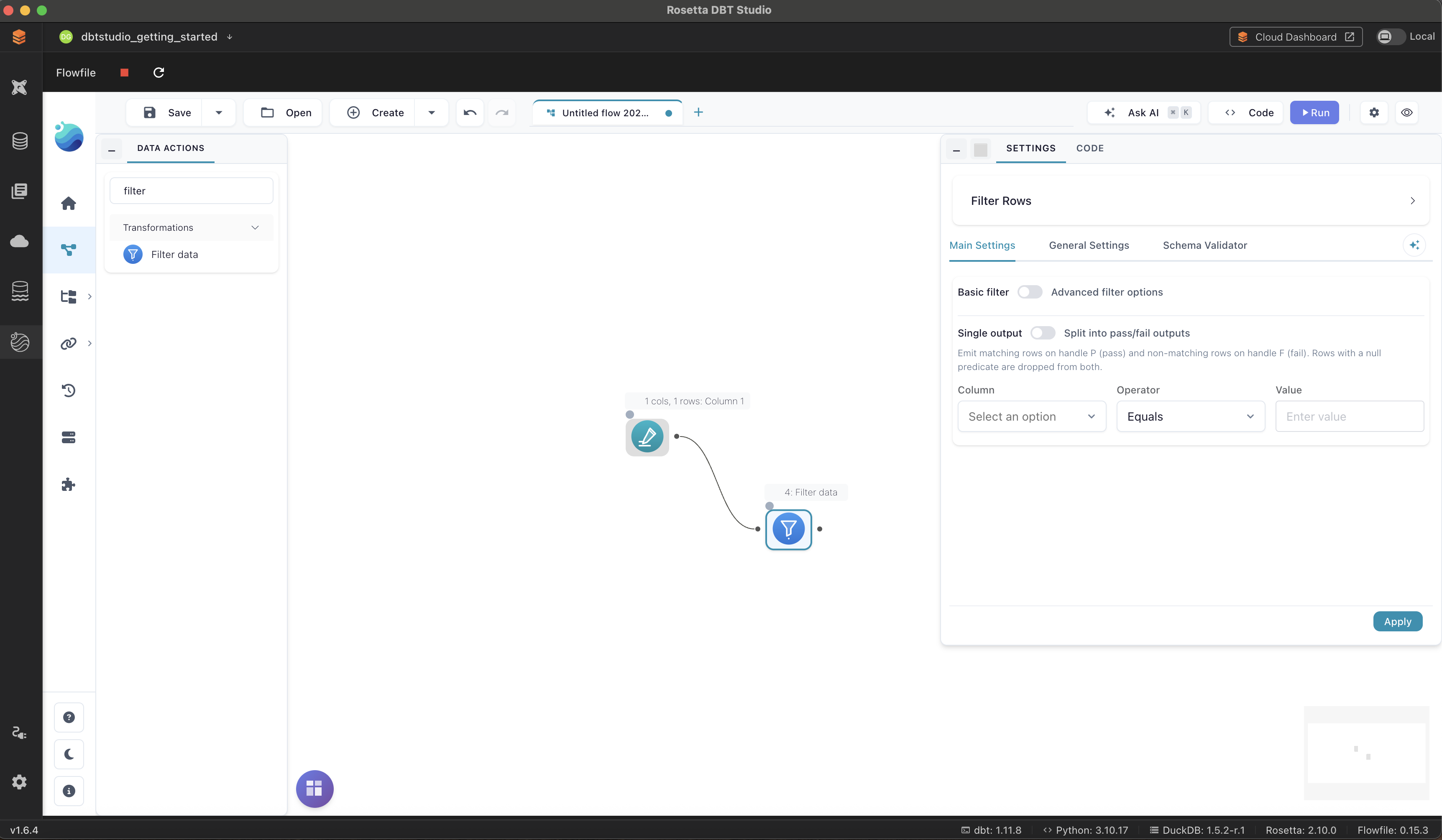 Node added to canvas