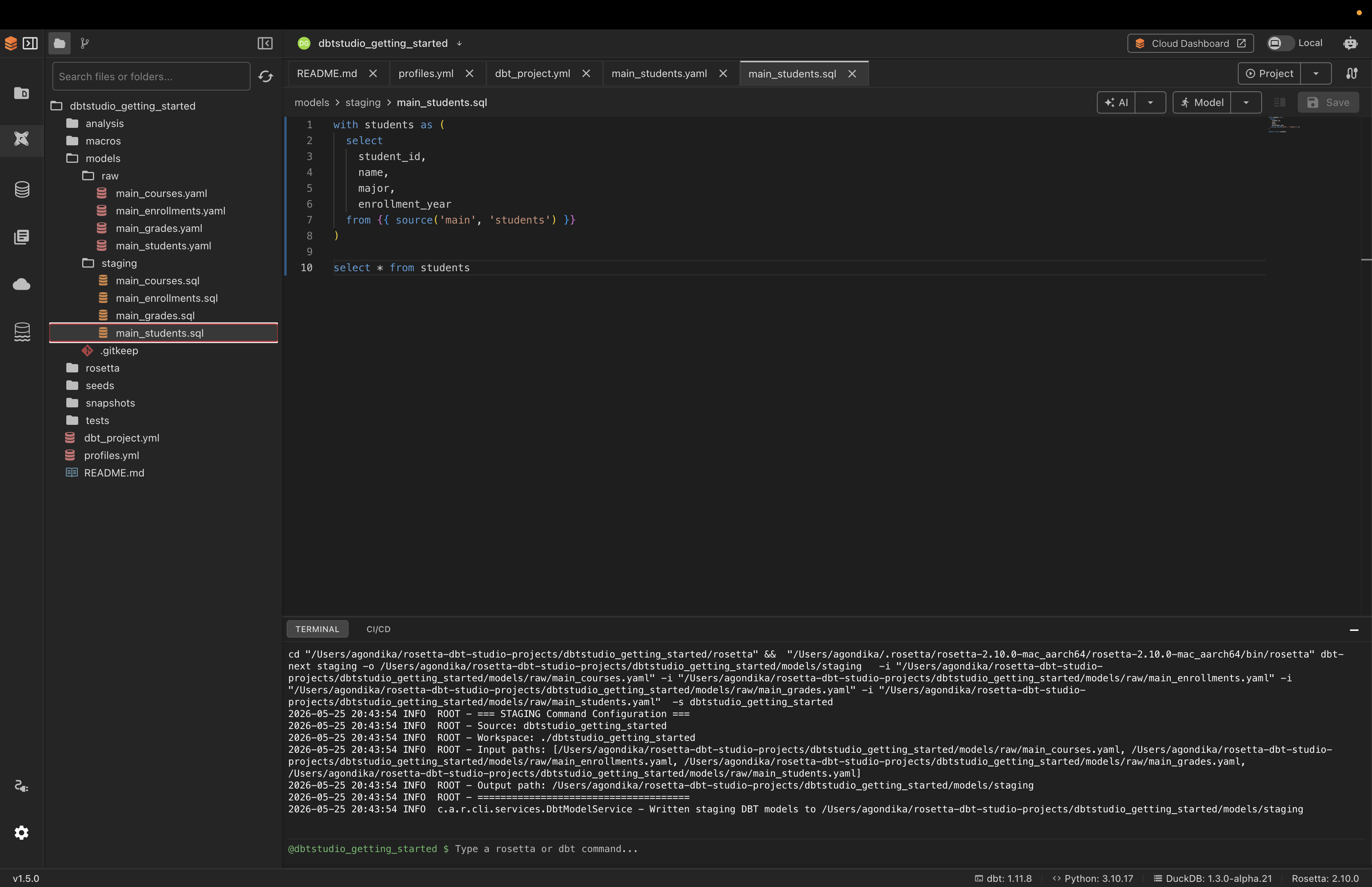 Staging Layer generated